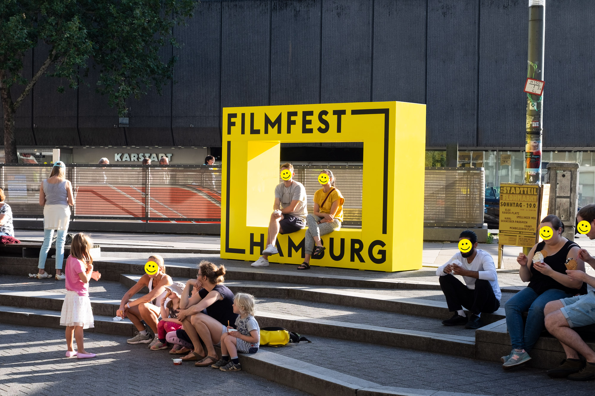 Outdoor space installations throughout the city Filmfest Hamburg