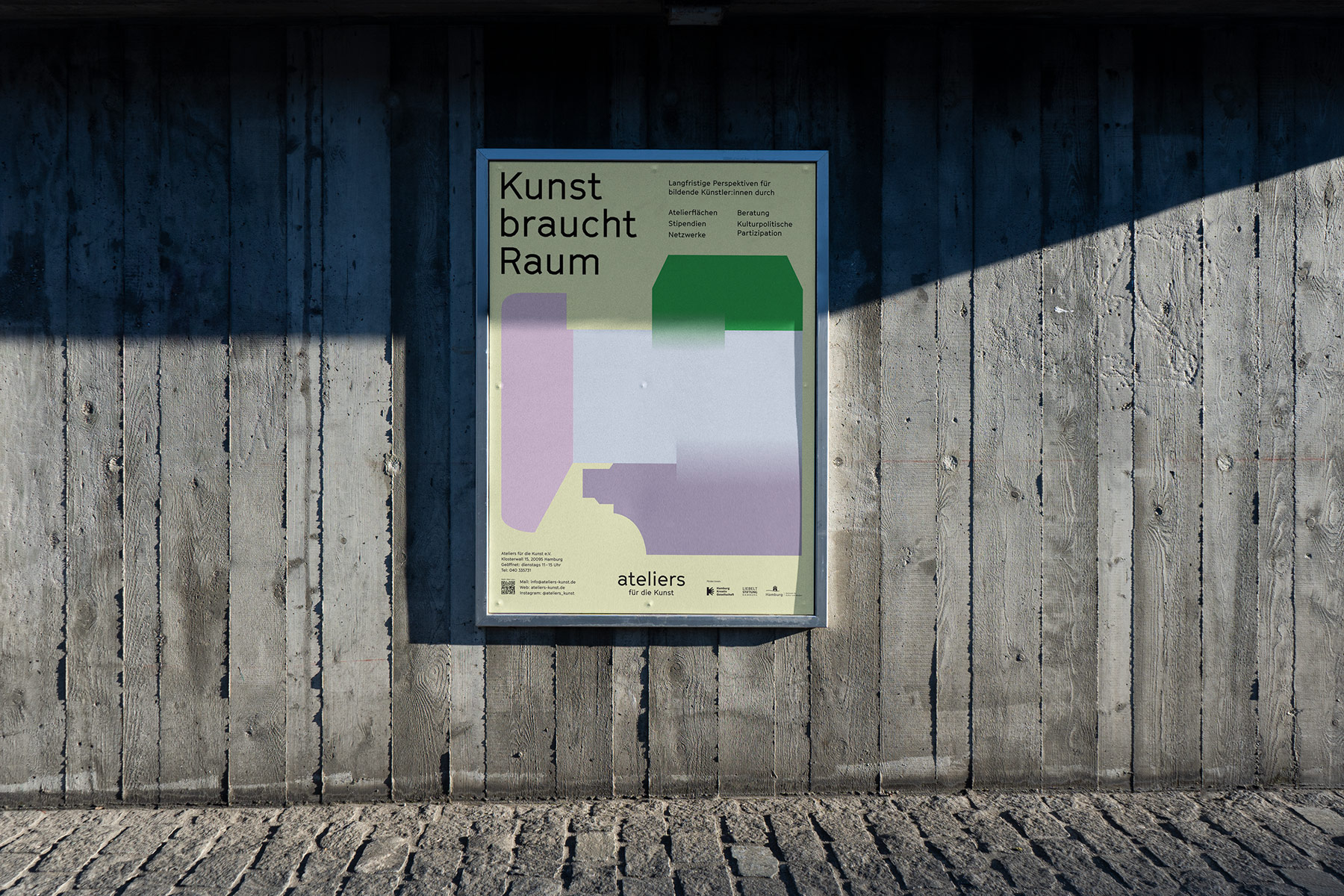 Die Ateliers für die Kunst Plakatkampagne im öffentlichen Raum macht auf ihre Ziele aufmerksam Ateliers für die Kunst